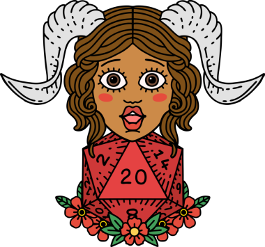 Retro Dövme Biçimi Bir insan tarafından çizilmiş D20 doğal yirmilik zar ile düzenleniyor