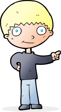 Bir insan tarafından çizilmiş mutlu çocuk çizgi filmi.