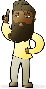 Bir insan tarafından çizilmiş bir fikri olan çizgi film adamı.