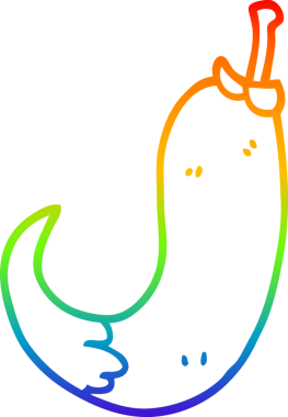 gökkuşağı gradyan çizgi çizimi bir insan tarafından çizilmiş kırmızı biber