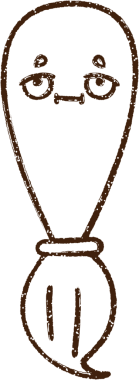 Bir insan tarafından çizilmiş Boya Fırçası Kömürü