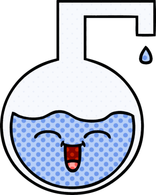 Bir insan tarafından çizilmiş bir bilim deneyinin çizgi romanı.