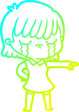 Bir insan tarafından çizilmiş ağlayan bir karikatür çizimi.