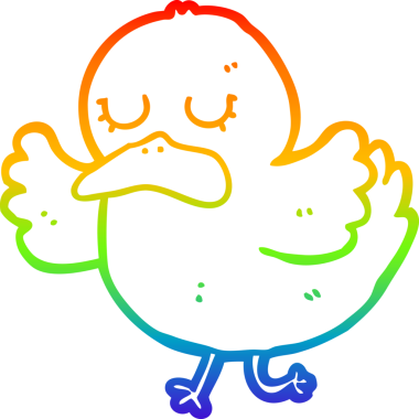 Bir insan tarafından çizilmiş bir ördeğin çizimi.