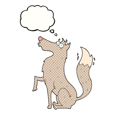 Bir insan tarafından çizilmiş serbest çizim baloncuk çizgi film kurdu.