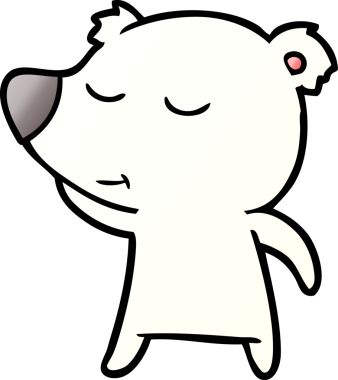 Bir insan tarafından çizilmiş kutup ayısı karikatürü