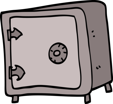 El çizimi karikatür eski kasa bir insan tarafından çizilmiş.