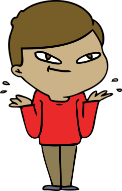 Bir insan tarafından çizilmiş çizgi film çocuğu.