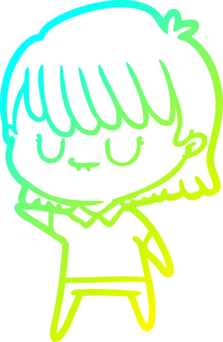 Bir insan tarafından çizilmiş bir karikatür kadın çizimi.