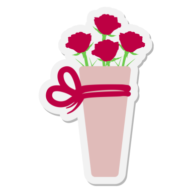 Bir insan tarafından çizilmiş çiçek etiketi.