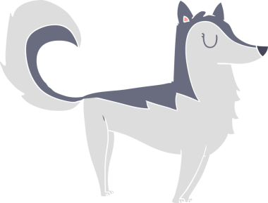 Bir insan tarafından çizilmiş düz renkli bir karikatür.