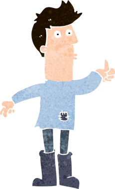 Bir insan tarafından çizilmiş zavallı adam.