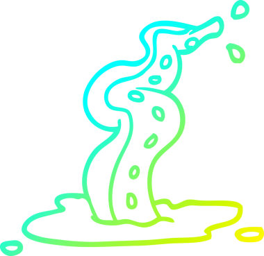 Bir insan tarafından çizilmiş soğuk gradyan çizgi çizimi.