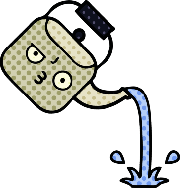 Bir insan tarafından çizilmiş bir çaydanlık çizgi filmi.