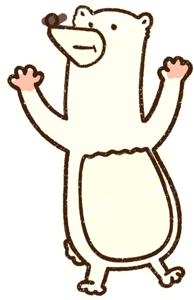 Bir insan tarafından çizilen Kutup Ayısı Tebeşiri