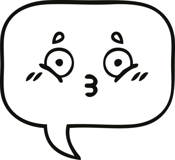 Bir insan tarafından çizilmiş bir konuşma baloncuğunun çizgi çizimi