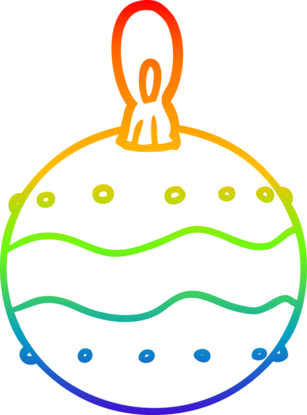 gökkuşağı gradyan çizimi bir insan tarafından çizilmiş değerli bir noel süslemesi