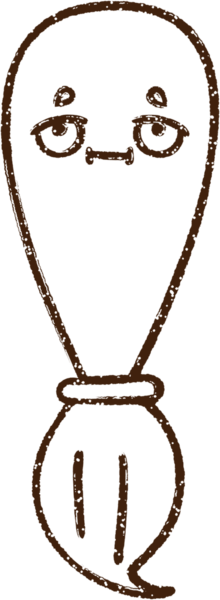 Bir insan tarafından çizilmiş Boya Fırçası Kömürü