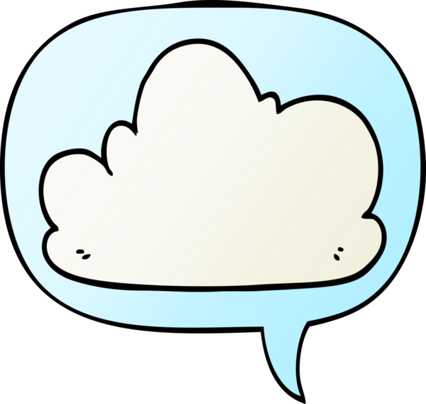 bir insan tarafından çizilmiş düzgün eğimli konuşma baloncuklu çizgi film bulutu