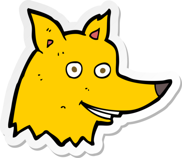 Bir insan tarafından çizilmiş tilki kafasının çıkartması.