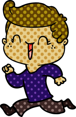 Bir insan tarafından çizilmiş gülen çocuk.