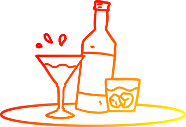 Bir insan tarafından çizilen tepside bir çizgi filmin sıcak çizgi çizimi.