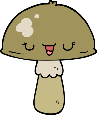 bir insan tarafından çizilmiş mantar mantarı