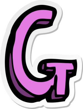 Bir insan tarafından çizilmiş bir karikatür etiketi.