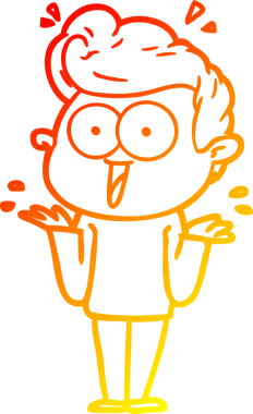 Bir insanın omuz silkerken çizdiği çizgi film karakteri.