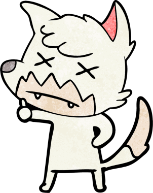 Bir insan tarafından çizilmiş ölü tilki çizgi filmi