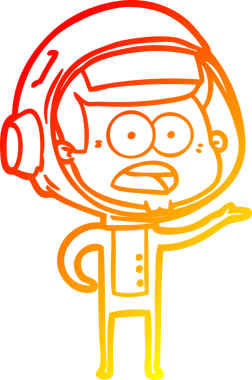 Bir insan tarafından çizilmiş bir çizgi film çizimi, astronotu şaşırttı.