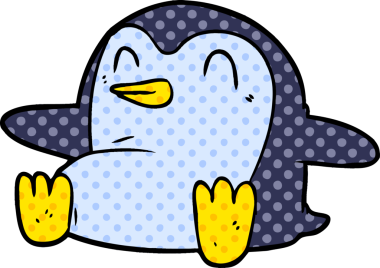 bir insan tarafından çizilmiş penguen çizgi filmi