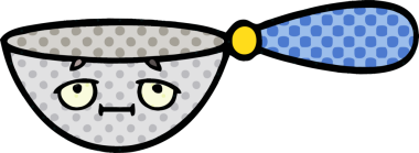 Bir insan tarafından çizilmiş bir kaşık çizgi romanı.