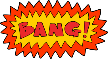 bir insan tarafından çizilmiş çizgi film patlama sembolü