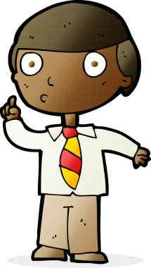 Bir insan tarafından çizilmiş çizgi film çocuğu.