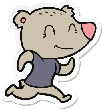 Bir insan tarafından çizilmiş sağlıklı bir ayı çizgi filminin çıkartması.