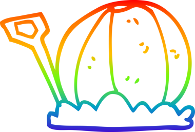 gökkuşağı gradyan çizgi çizimi bir insan tarafından çizilmiş bir plaj topu ve kürek