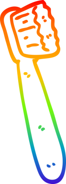 Bir insan tarafından çizilmiş diş fırçasının çizimi.