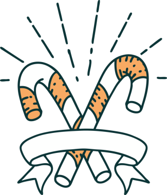 Bir insan tarafından çizilmiş dövmeli şeker kamışlı parşömen.