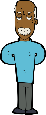 Çizgi film bir insan tarafından çizilmiş kel bir adamı kızdırdı.