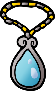 Bir insan tarafından çizilmiş bir kolyenin karalaması.