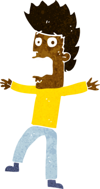 Bir insan tarafından çizilmiş karikatür.