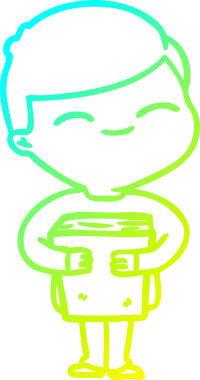 Bir insan tarafından çizilmiş gülümseyen bir çizgi film karakteri çizimi