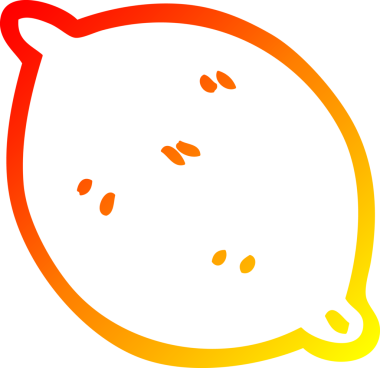 Bir insan tarafından çizilmiş organik limon çizgi çizimi