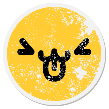 Bir insan tarafından çizilmiş sevimli hayvan yüzlü çember.