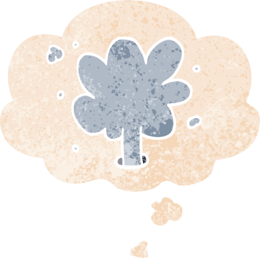 Düşünce baloncuğuyla su fışkırtan çizgi film bir insan tarafından çizilmiş dertli retro dokuma tarzı