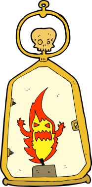 Bir insan tarafından çizilmiş garip bir fener.