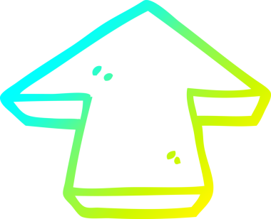 Bir insan tarafından çizilmiş bir çizgi film okunun soğuk gradyan çizimi