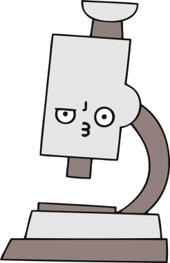 Bir insan tarafından çizilmiş güzel bir mikroskop çizimi.