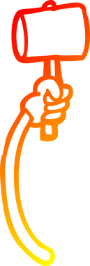 Bir insan tarafından çizilen çizgi filmin sıcak gradyan çizimleri.